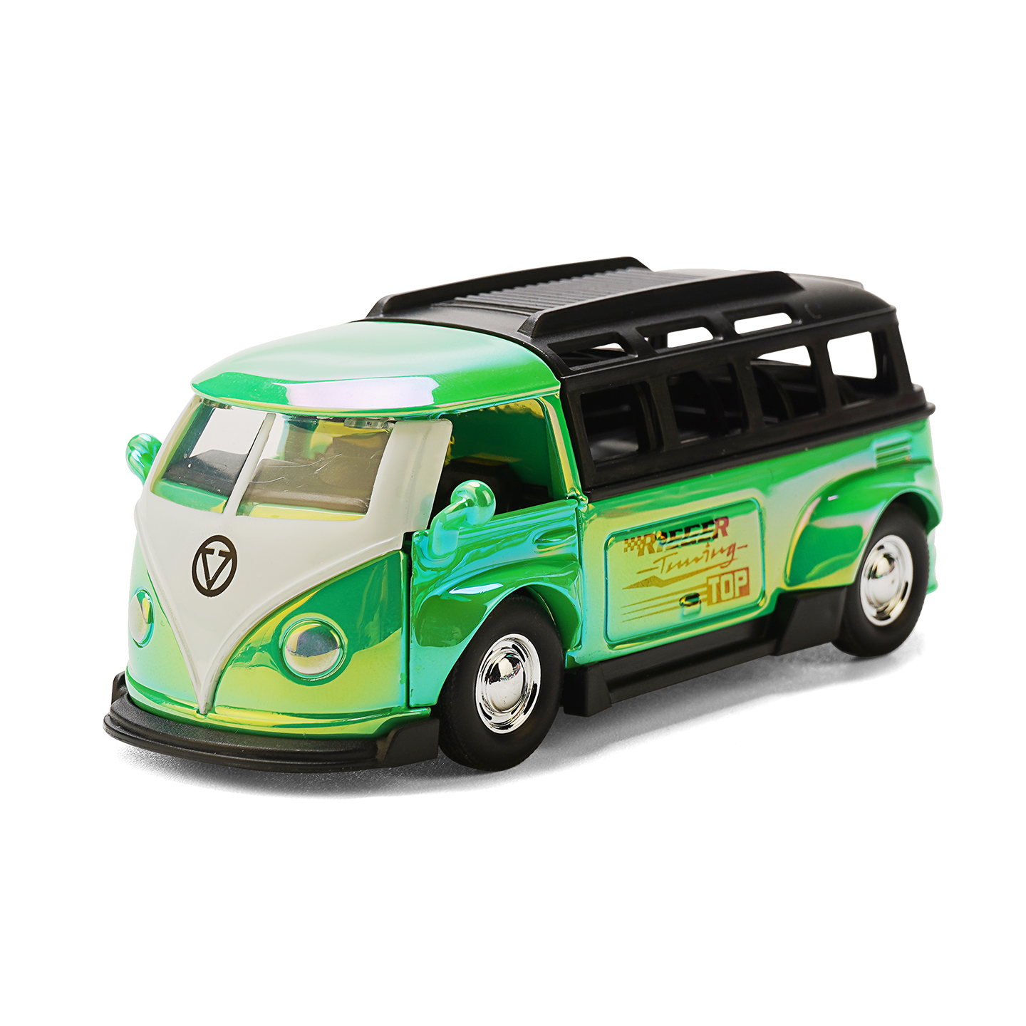 YC6601H Volkswagen Bus Phantom Color，Car Model, Zinc Alloy Toy Car for Kids, Pull Back Vehicles Toy Car for Toddlers Kids Boys Girls Gift