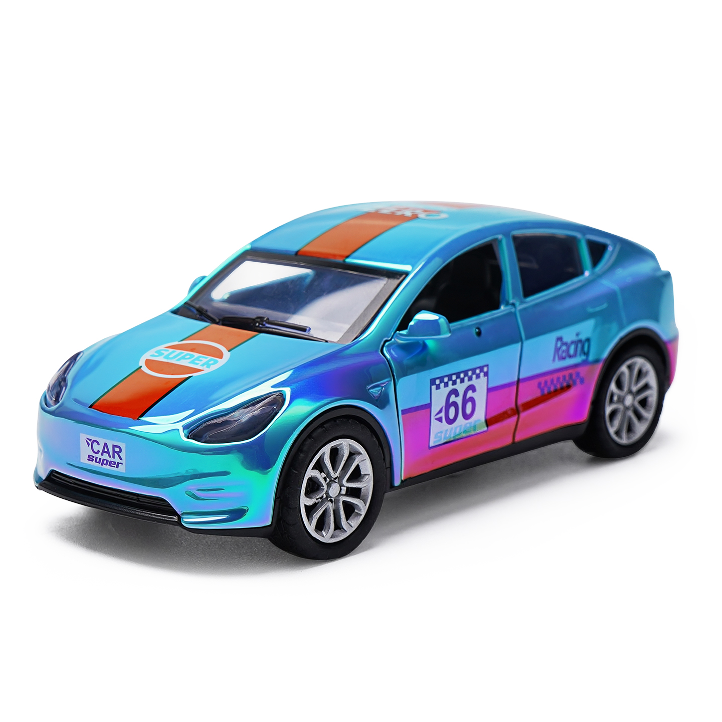 YC6608H Electric Car Tesla Phantom, Car Model, Zinc Alloy Toy Car for Kids, Pull Back Vehicles Toy Car for Toddlers Kids Boys Girls Gift