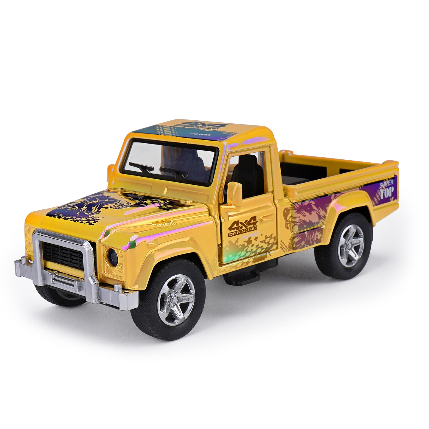 YC6612H Pickup Truck Phantom Bay, Car Model, Zinc Alloy Toy Car for Kids, Pull Back Vehicles Toy Car for Toddlers Kids Boys Girls Gift