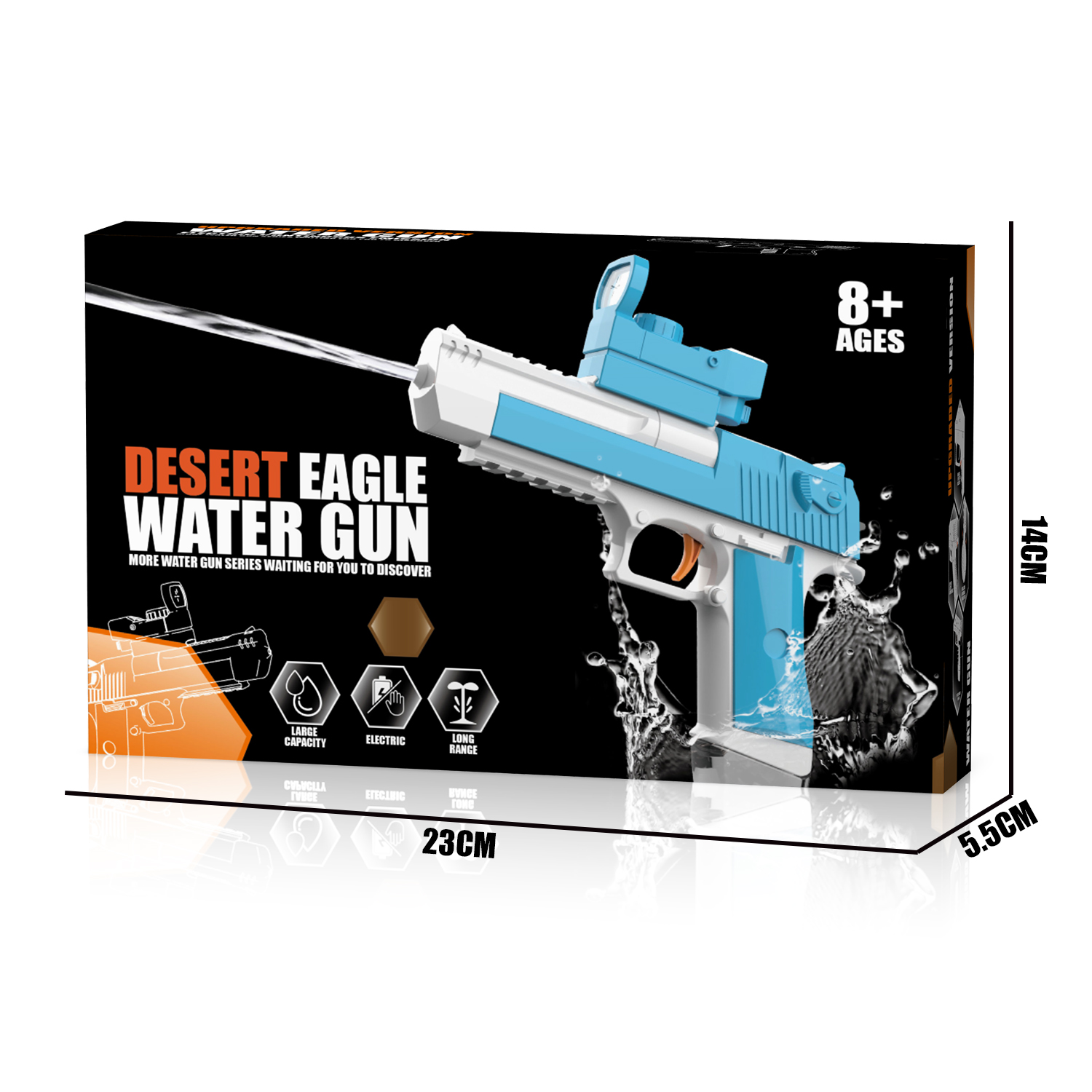  777-1 Electric continuous-firing Desert Eagle water gun (clip version)