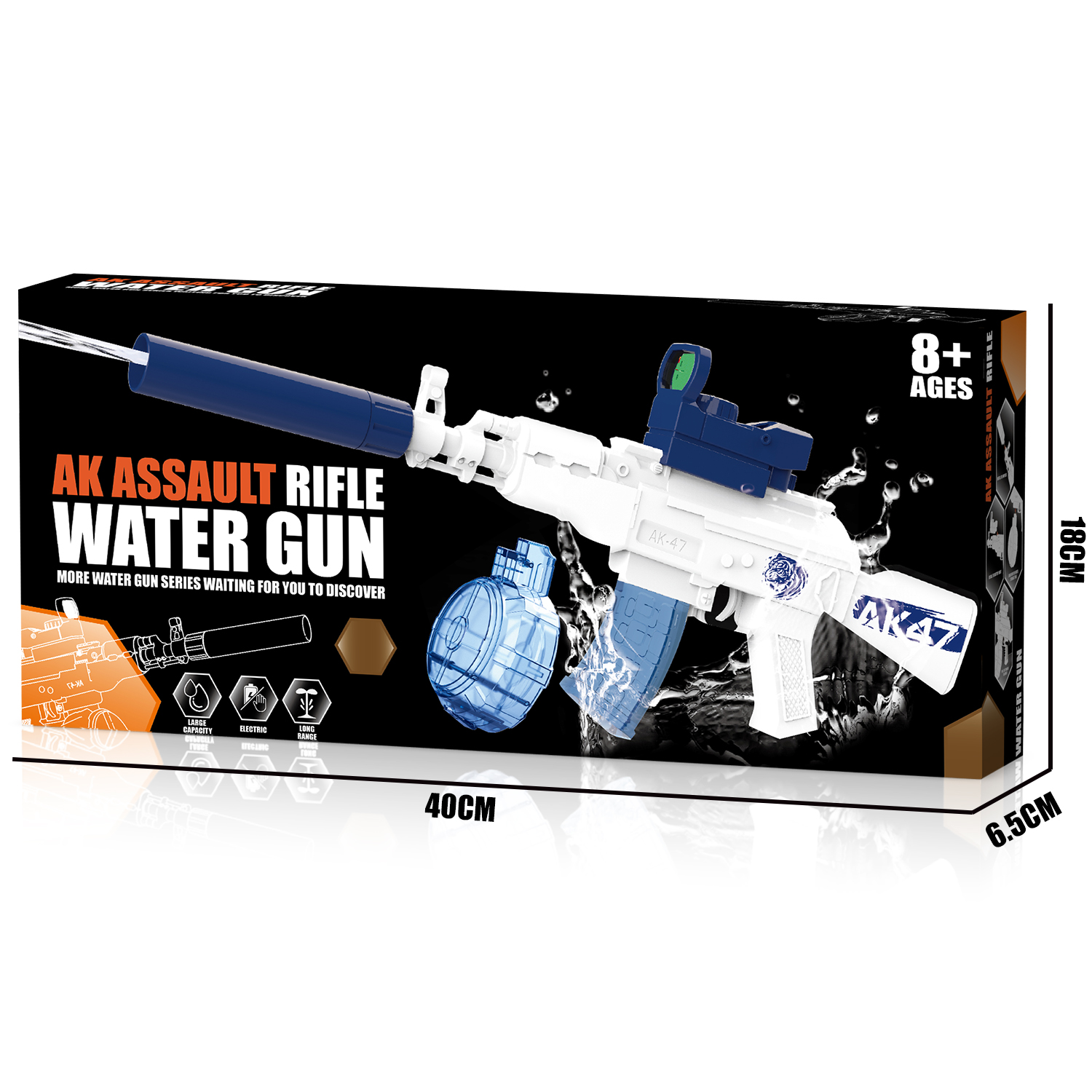 777-3 Electric continuous firing AK47 water gun (magazine version)