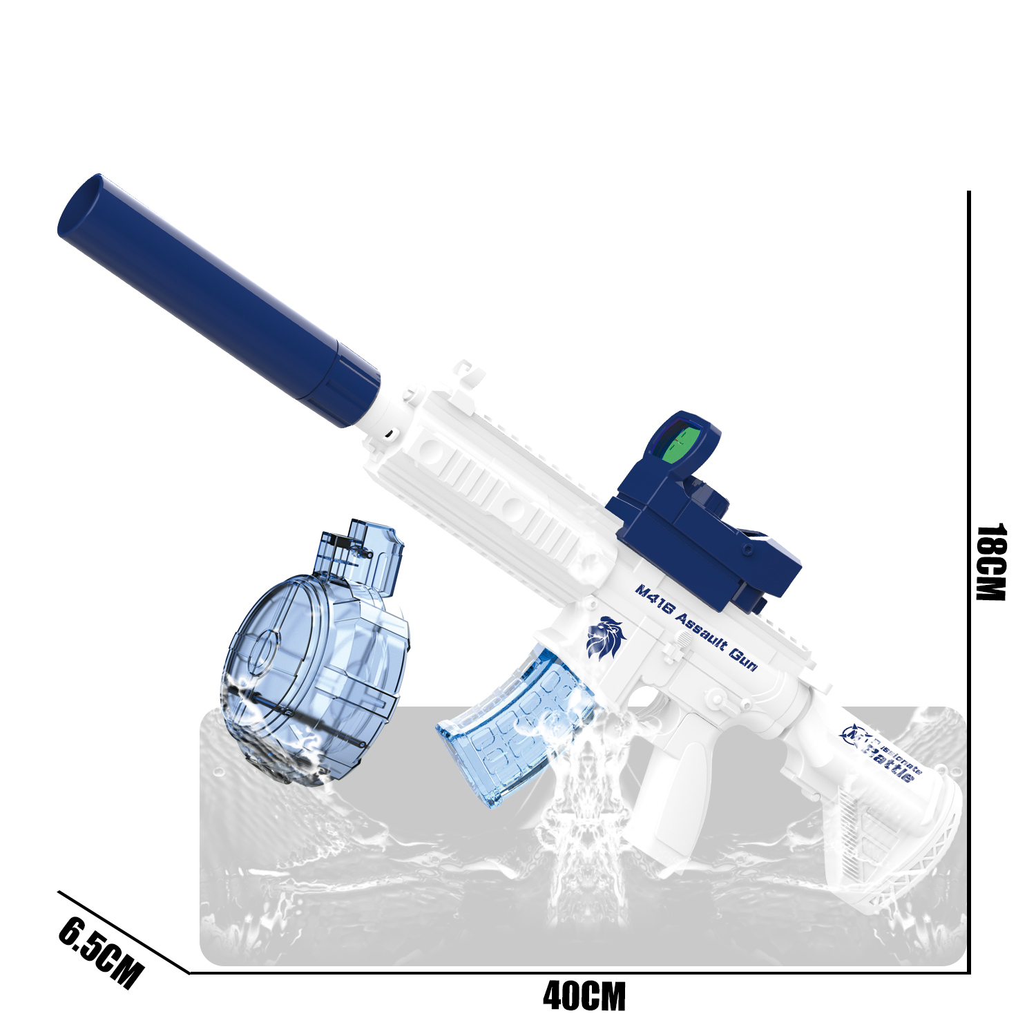 777-9 Electric continuous firing M416 water gun (drum bounce+drum bounce version)