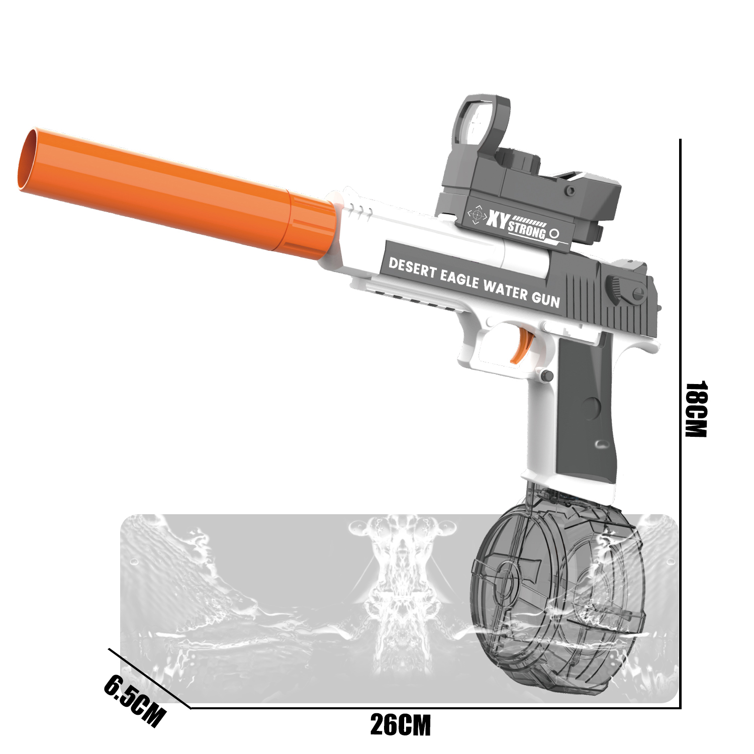 777-10 Electric Desert Eagle Water Gun (Silencer Edition)
