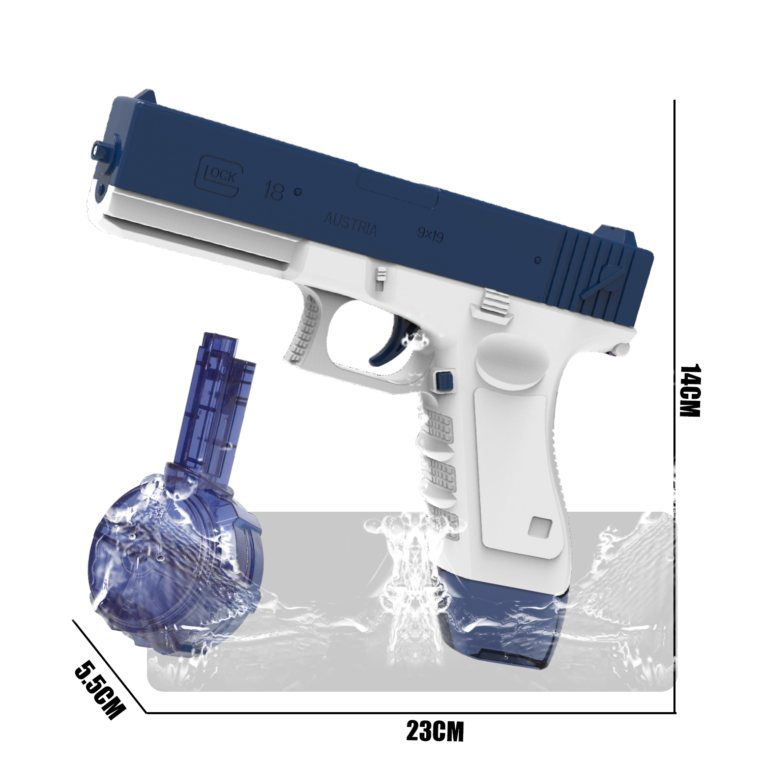 777-17 Glock electric water gun (magazine version+drum versi