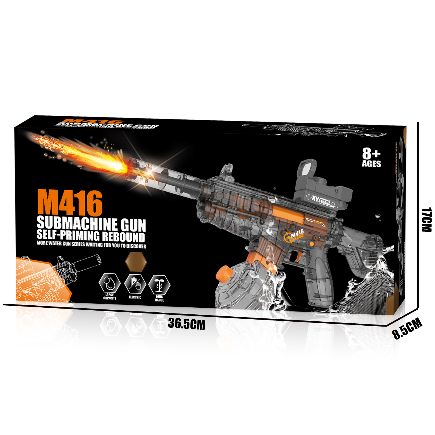 777-20 Electric continuous water gun - M416 linked self-priming water gun