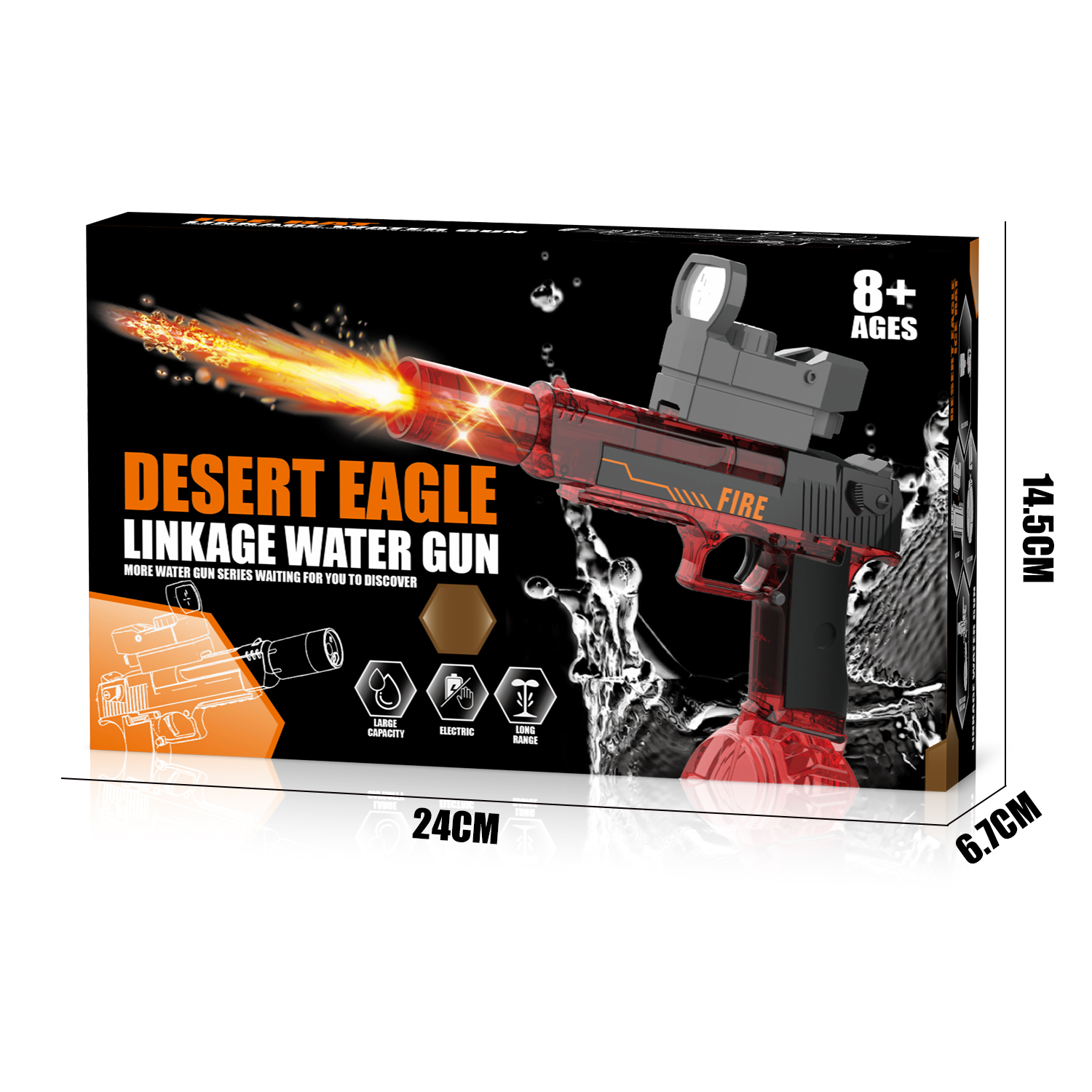 777-21 Electric continuous water gun Desert Eagle linkage water gun